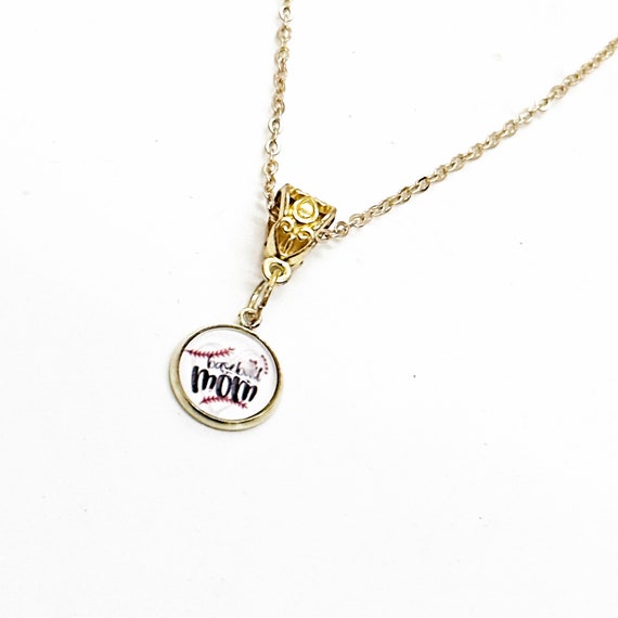 Baseball Mom Pendant Necklace, Love My Baseball Player, Sports Mom, Wife Gift, Mom Gift, Senior Day Mom Gifts, Gift For Her, Team Mom Gifts