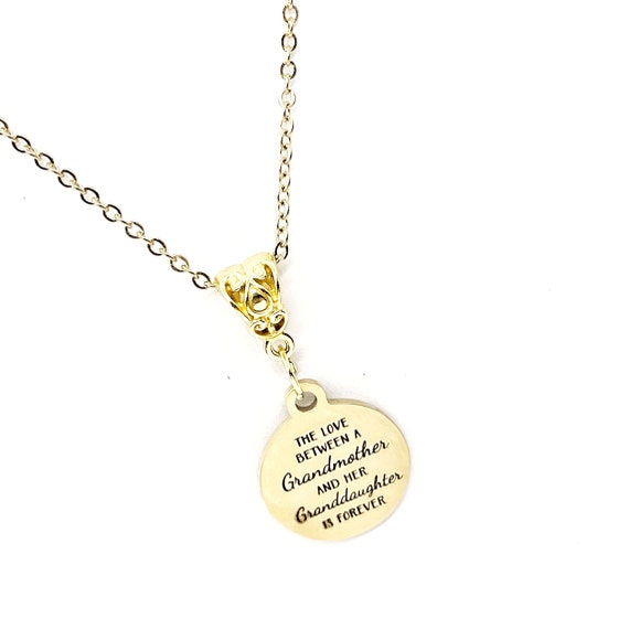 Grandmother Gift, Granddaughter Gift, The Love Between A Grandmother And Her Granddaughter Is Forever Necklace, Grandmother Christmas Gift