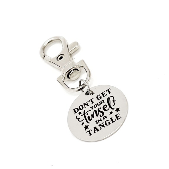 Fun Gifts, Don’t Get Your Tinsel In A Tangle Clip On Charm, Christmas Gift Charms, Gift Exchange Charms, Best Friend Gifts, Stocking Charms