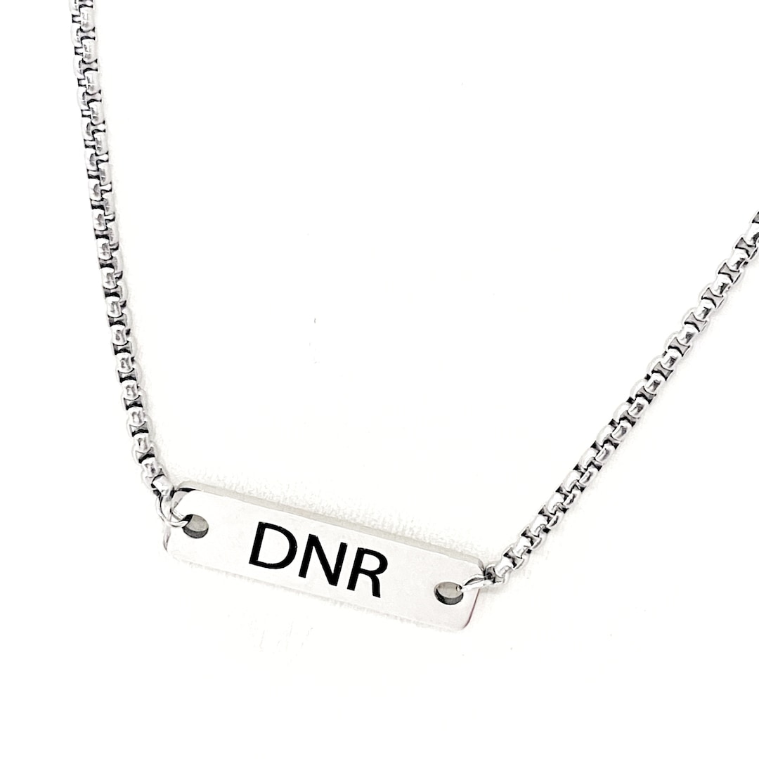 Medical Notice Necklace, DNR Necklace, Medical Decisions Alert, Medical