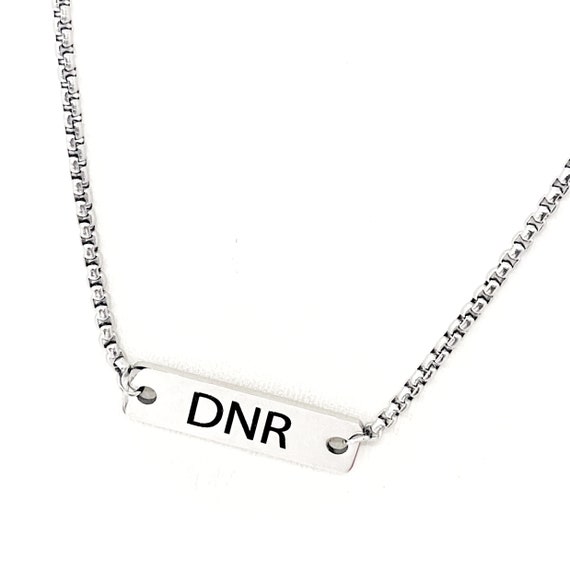 Medical Notice Necklace, DNR Necklace, Medical Decisions Alert, Medical Condition Jewelry, Do Not Resuscitate Necklace, Medical Choices
