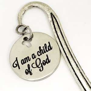 Christian Bookmark, I Am A Child Of God Bookmark, Christian Gift, Christian Charm, Religious Bookmark, Scripture Gift, Baptism Gift