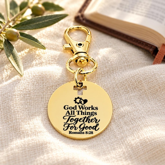 God Works For Good Romans 8 28 Goldtone Charm