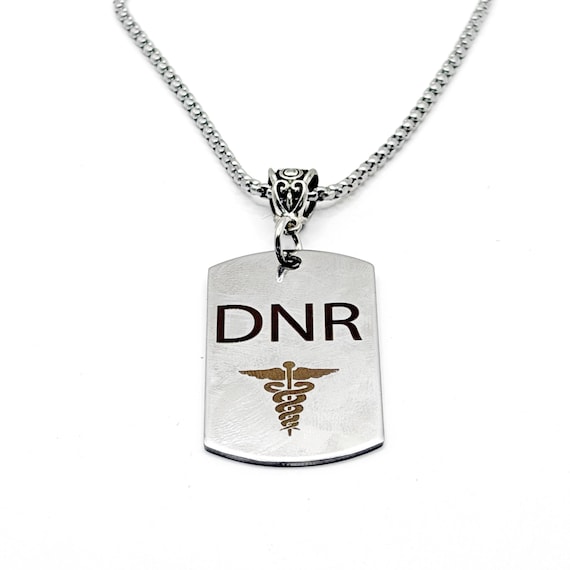 DNR Medical Caduceus Charm Necklace