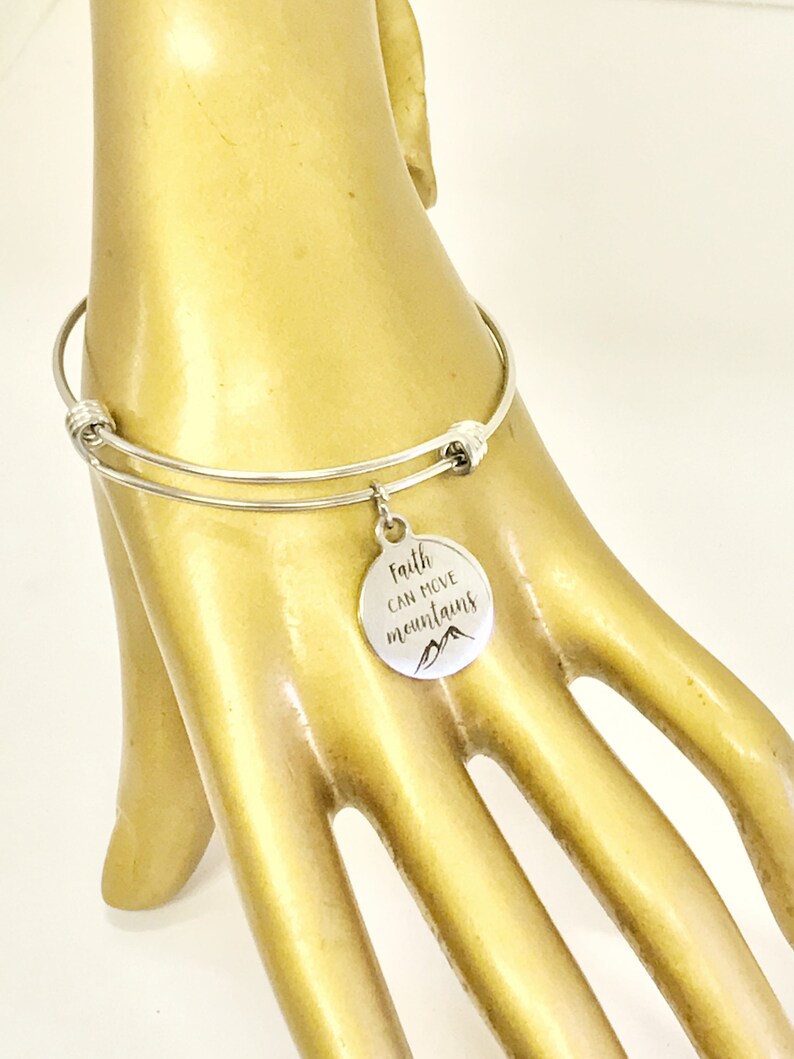 Christian Jewelry Gifts Faith Can Move Mountains Bracelet Etsy