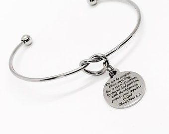 Christian Woman Gift, Do Not Be Anxious Bracelet, Philippians 4 6, Christian Gift, Girlfriend Gift, Scripture Gift, Scripture Jewelry