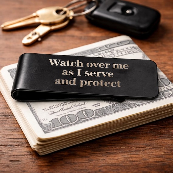 Watch Over Me Black Money Clip