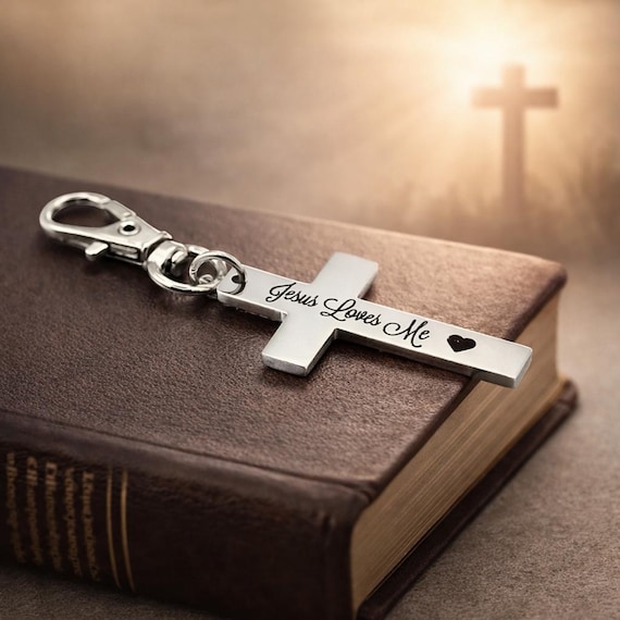 Jesus Loves Me Cross Clip On Charm