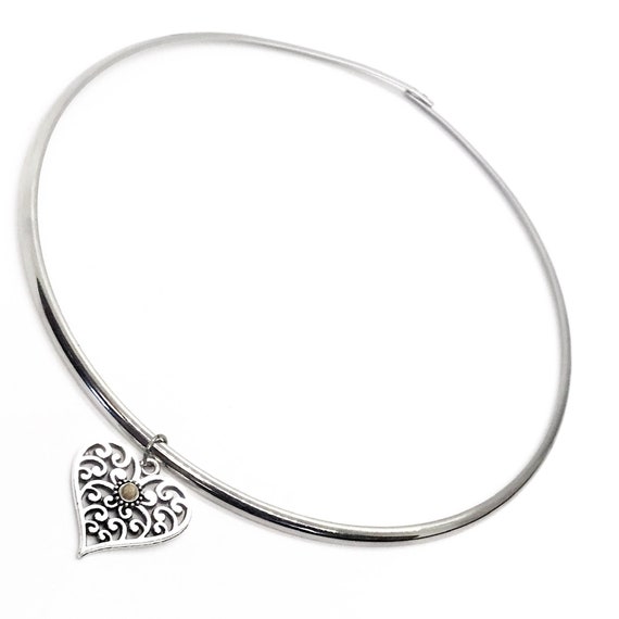 Mustard Seed Necklace, Mustard Seed Heart Collar, Stainless Steel Necklace, Matthew 17 20 Necklace, Mustard Seed Charm, Christian Jewelry