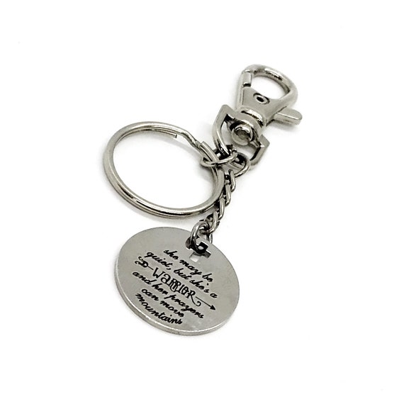 Scripture Gifts, She Is A Warrior And Her Prayers Move Mountains Keychain, Faith Gifts, Mountain Moving Faith, Christian Gifts, Baptism Gift