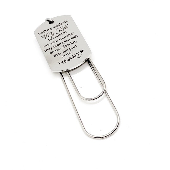 I Call My Students My Kids Bookmark Gift For Teacher, Teacher Bookmark, Planner Bookmark, Teacher Gift, School Teacher, End Of School Year