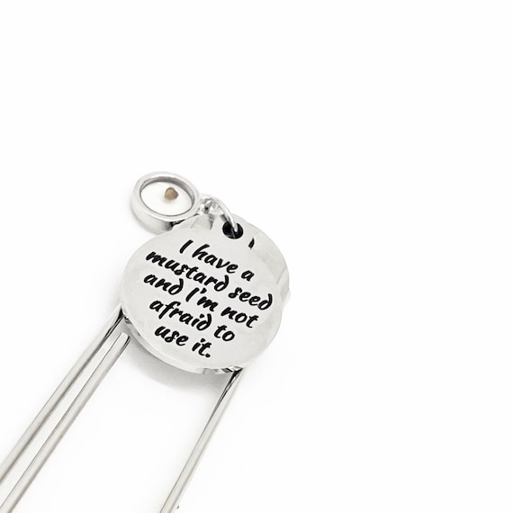 I Have A Mustard Seed And I’m Not Afraid To Use It Charm Bookmark, Faith Gifts, Bible Bookmark Gift, Mustard Seed Paperclip Bible Bookmark