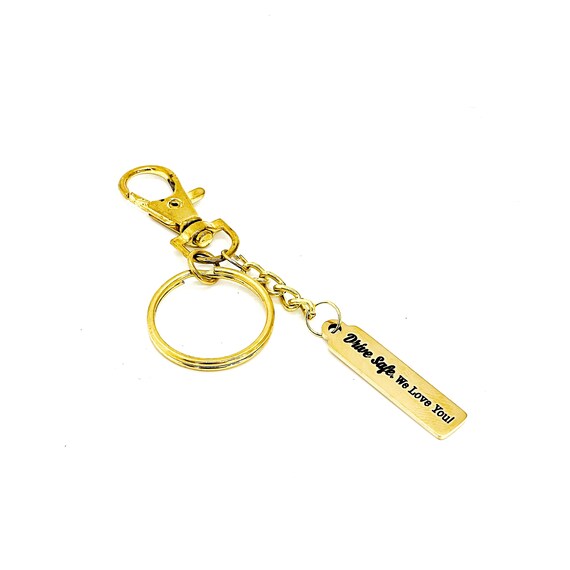New Car Gift, Drive Safe We Love You Charm Keychain, Son Gift, Wife Gift, Daughter Gift, Husband Gift, Christmas New Car, Sixteenth Birthday