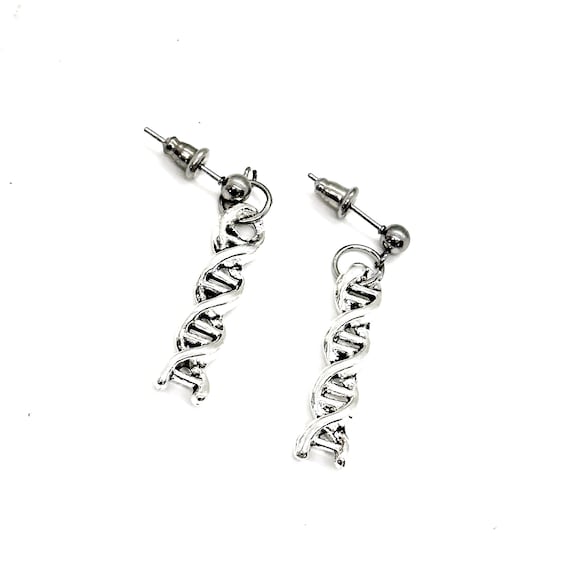 DNA Helix Earrings, Family Gifts, Wife Gift, Daughter Gift, We Are Family, Genetics Lover, Genealogy, Gift For Her, Mom Gift, Geneticist