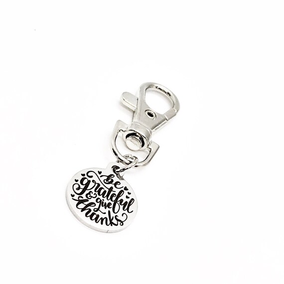 Be Grateful And Give Thanks Charm, Thanksgiving Gifts, Be Thankful, Christian Gifts, Bag Charm, Purse Charm, Gift For Her