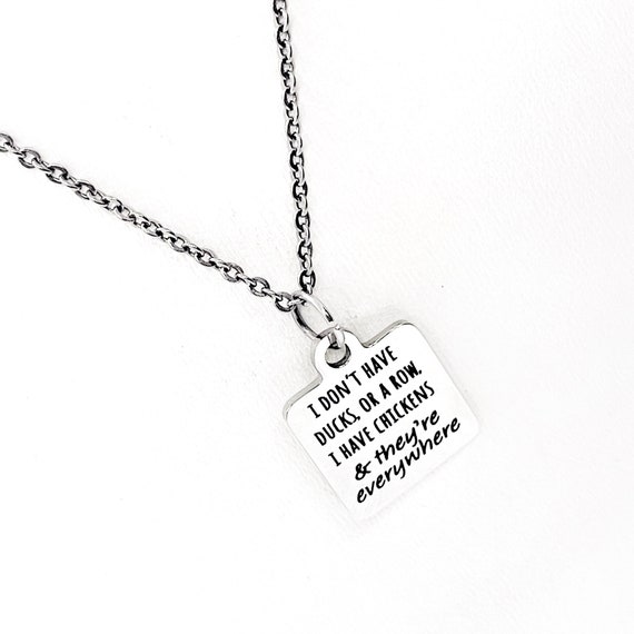 Chicken Owner Gift, Chickens Everywhere Necklace, Chicken Collector, Wife Gift, Chicken Lady Gift, Gift For Her, Pendant Necklace