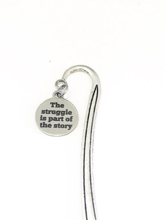 Planner Charm, The Struggle Is Part Of The Journey Charm, Bible Bookmark, Charm Bookmark, Planner Bookmark, Planner Vision Board Gift