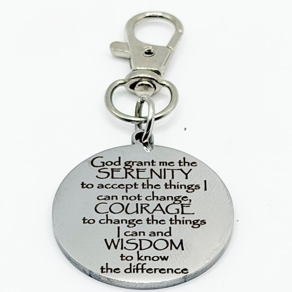 Serenity Prayer Stainless Steel Clip On Charm