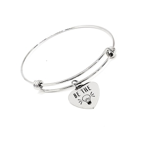 Be The Light Bracelet, Gift For Her, Daughter Gift, Encouragement Gift, Encouraging Her, Motivating Her, Wife Gift, Motivational Quote