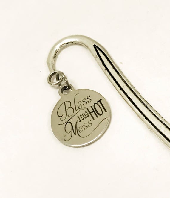 Bless This Hot Mess Bookmark, Bible Bookmark, Christian Reader Gift, Girlfriend Gift, Hot Mess Gifts, Planner Bookmark, Bless This Hot Mess