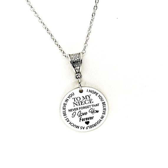 Niece Necklace, Niece Graduation, Niece Birthday, I Love You, Gift For Her, Niece Gift, Motivation, I Believe In You, Believe in Yourself