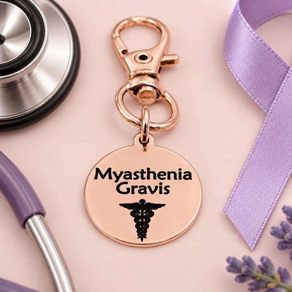 Myasthenia Gravis Rose Goldtone Clip On Charm