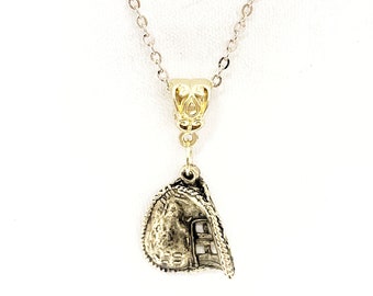 Softball Catcher Necklace, Baseball Catcher Mom Gift, Gift For Her, Catchers Mitt Charm, Signing Day Gifts, Making the Team