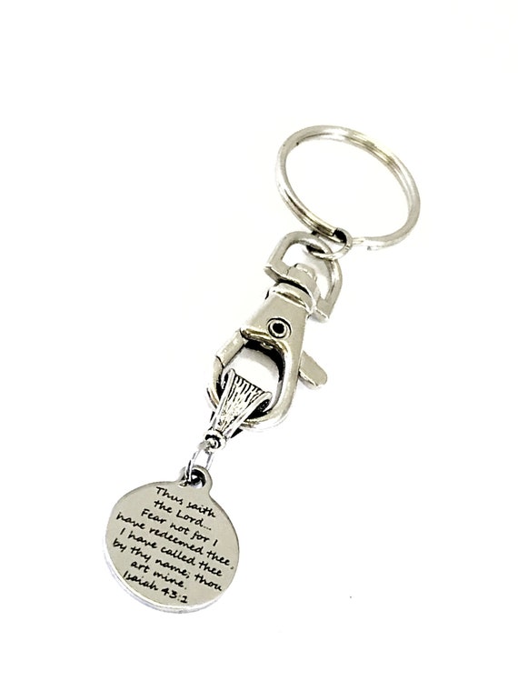 Keychain Gift, Fear Not Keychain, Redeemed Keychain, Bible Verse Gift, Scripture Keychain, Isaiah 43 1 Charm, He Has Called Us By Name
