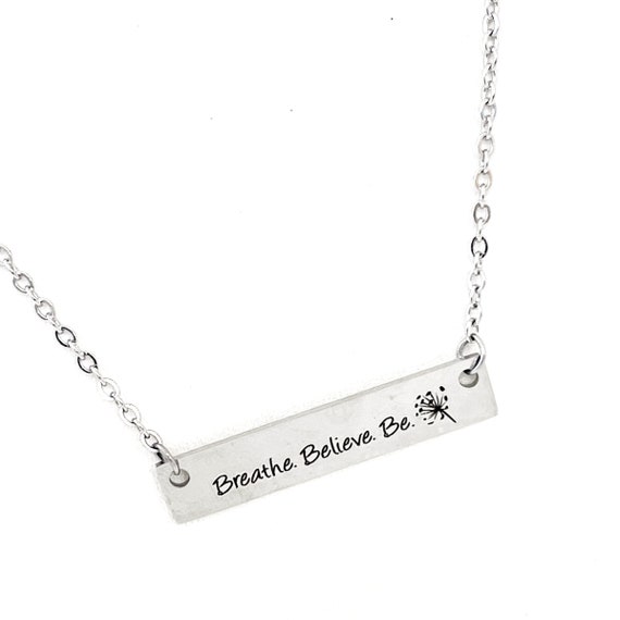 Peace Gift, Breathe Believe Be Connector Necklace, Exercise Gifts, Gift For Her, Weight Loss Gift, Entrepreneur Gift, Going to College Gift