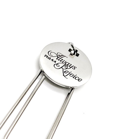 Faith Gift, Always Rejoice Charm Bookmark, Philippians 4 4, Christian Gifts, Bible Verse Bookmark, Bible Bookmark, Scripture Gifts