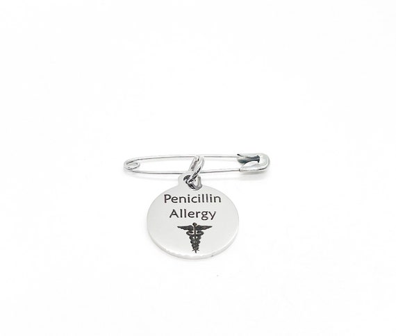 Medical Pin, Penicillin Allergy Pin, Medical Notice, Medical Awareness, Penicillin Allergy Notification, Medical Charm, Pin Charm, Lapel Pin