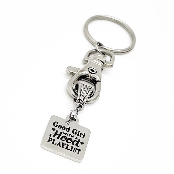 Fun Gifts, Good Girl With A Hood Playlist Keychain, Best Friend Gift, Gift For Her, Wife Gift, Funny Quotes