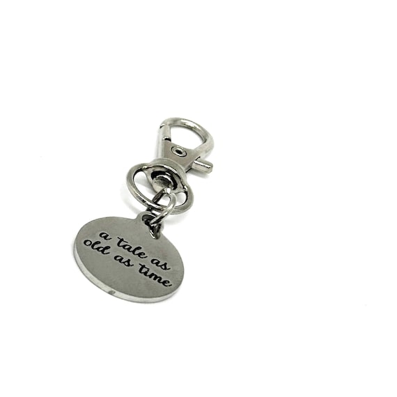 A Tale As Old As Time Clip On Charm, Bag Charm, Reader Gifts, Love To Read, Gift For Her, English Teacher Gifts, Key Chain Charm, Literature