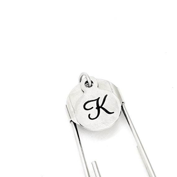 Initial Bookmark, Initial Charm Gifts, Charm Bookmark, Paperclip Bookmark, Planner Bookmark, Student Gifts, Back To School Gift, Reader Gift