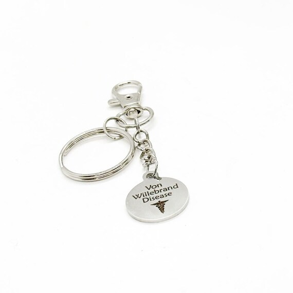 Von Willebrand Disease Medical Condition Clip On Charm Keychain, Medical Condition Awareness, Gift For Her, Wife, Daughter, Granddaughter