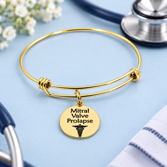 Mitral Valve Prolapse Goldtone Charm Bracelet