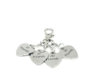 Weight Loss Tracker Clip On Charms, Weight Loss Celebration Key Chain, Weight  Goals, Celebration Gifts, Gift For Her, Pounds Lost