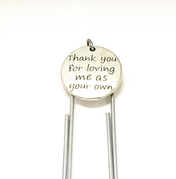 Stepmom Gift, Stepmom Bookmark Gift, Thank You For Loving Me As Your Own Bookmark, Planner Paper Clip Bookmark, Stepmother Gift