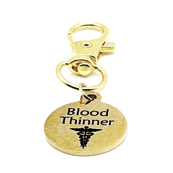 Blood Thinner Gold-Plated Medical Clip Charm