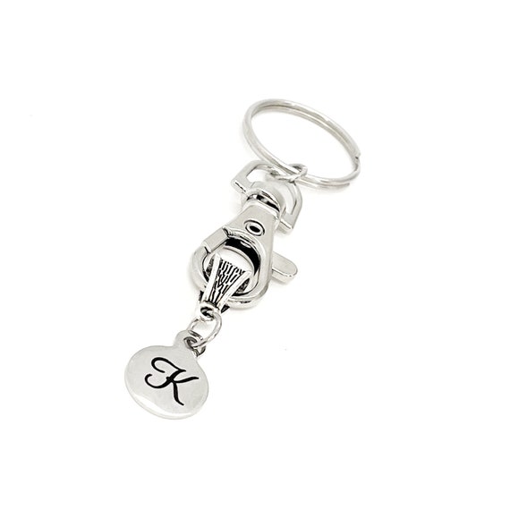 Initial Keychain, Letter Charm, New Car Gift, Daughter Gift, Graduation Gift, Gift For Her, Wife Gift, Birthday Gift, Initial Charm Keychain