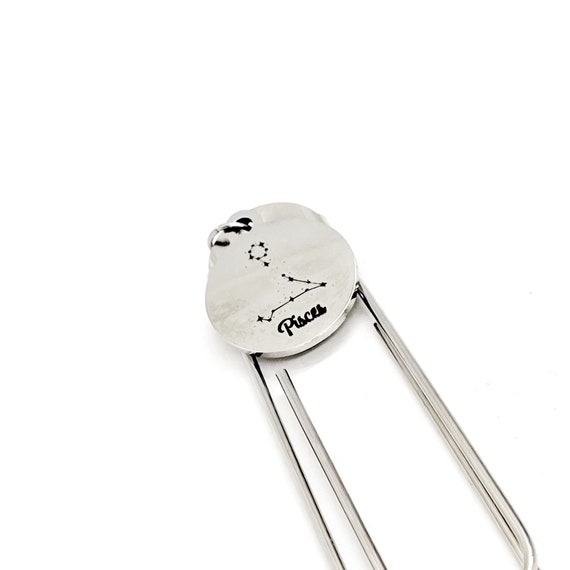 Zodiac Sign Bookmark, Pisces Bookmark, Pisces Zodiac, Pisces Gifts, Reader Gifts, Charm Bookmark, Planner Bookmark, Constellation Gifts