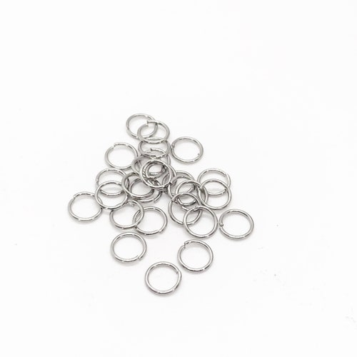 Stainless Steel Open Jump Rings 7mm Jump Rings .8mm Thick Etsy