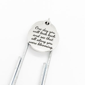 Bookmark Gift, You Are Blooming Bookmark, Planner Bookmark, Charm Bookmark, Paperclip Bookmark, Motivational Gift, Encouraging Gift