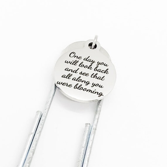 Bookmark Gift, You Are Blooming Bookmark, Planner Bookmark, Charm Bookmark, Paperclip Bookmark, Motivational Gift, Encouraging Gift