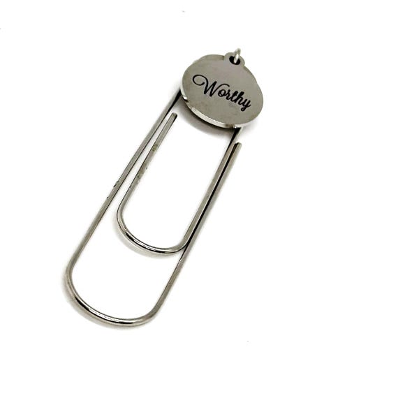 Worthy Charm Bookmark, Encouragement Gifts, You Are Worthy, I Am Worthy, Gift For Her, Gift For Him, Bible Bookmark, Reader Gifts, Motivate