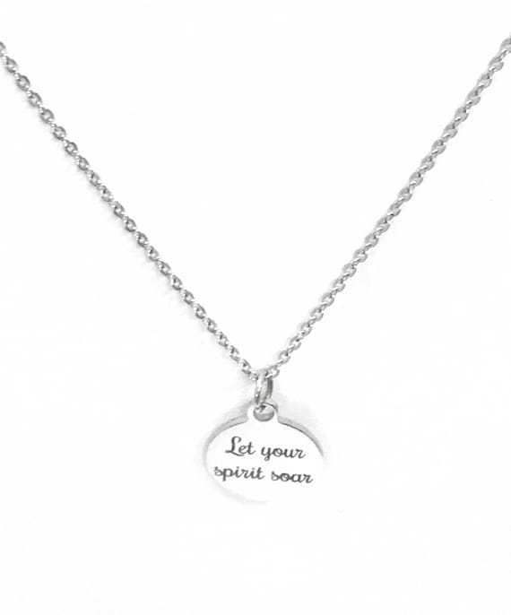 Let Your Spirit Soar Necklace, Motivational Necklace, Motivating Necklace, Encouragement Gift, Encouraging Jewelry, Direct Sales team Gift