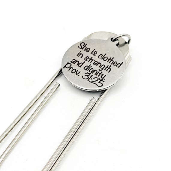 She Is Clothed Bookmark Print Font