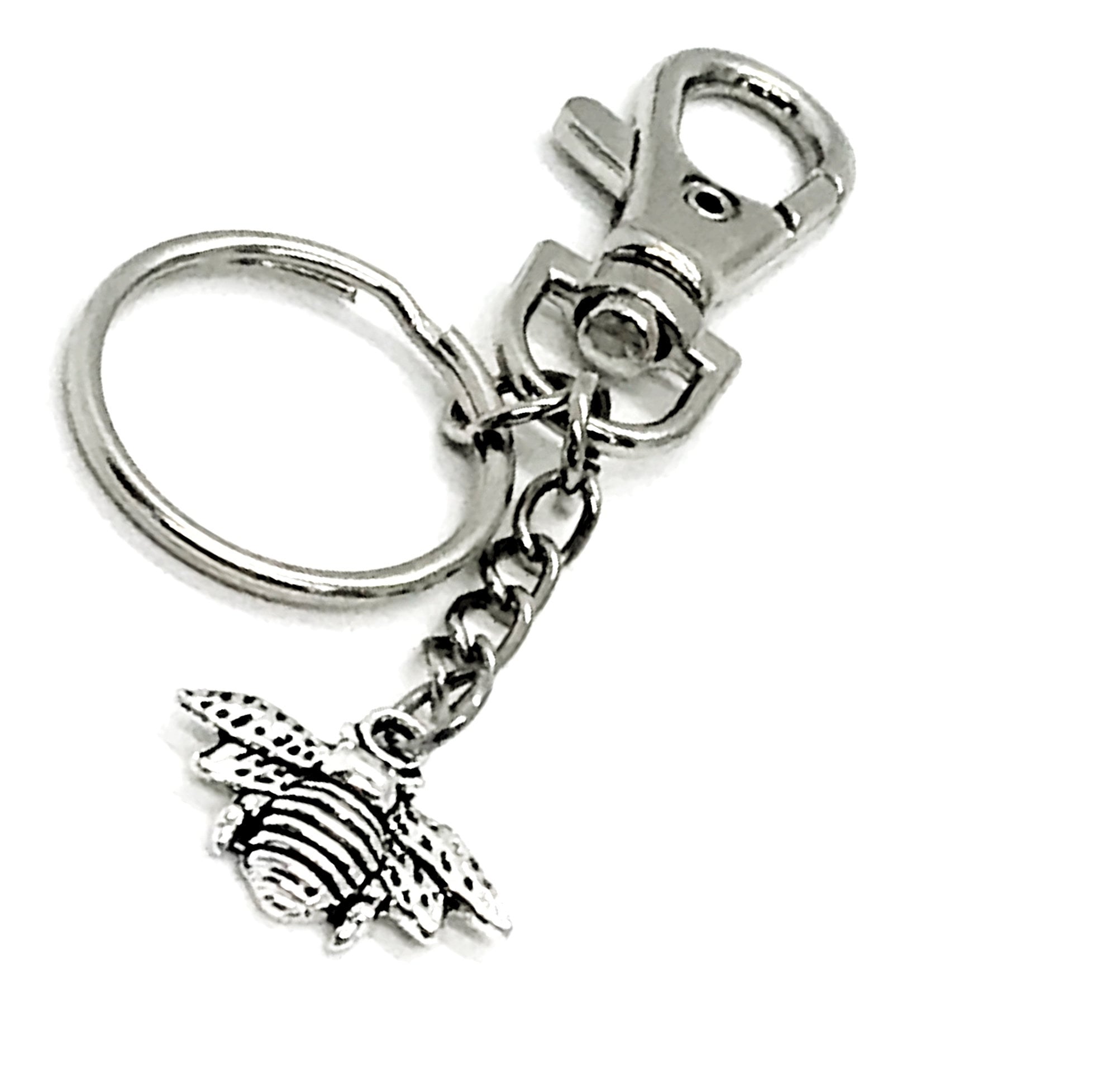 Bee Keychain Bee Charm Keychain Encouragement Gift Etsy