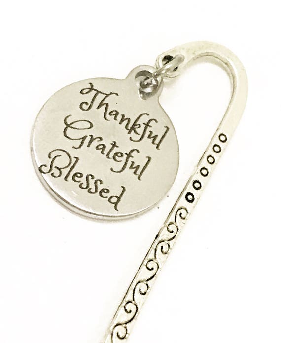 Thankful Grateful Blessed Bookmark, Reader Gifts, Planner Gifts, Thanksgiving Bookmark, Thanksgiving Gift, Thankful Grateful Blessed Gift