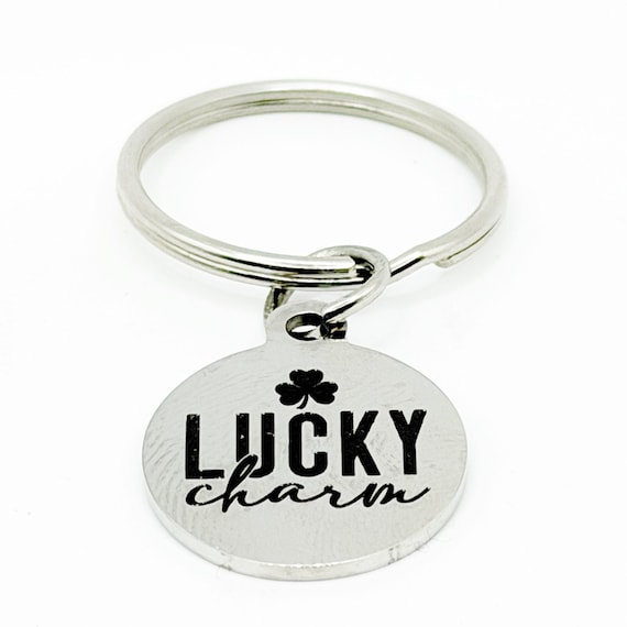 Lucky Charm Engraved Keychain